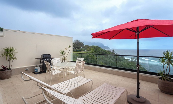 Princeville Condo | Puu Poa 211 Air Conditioned and Best View Too