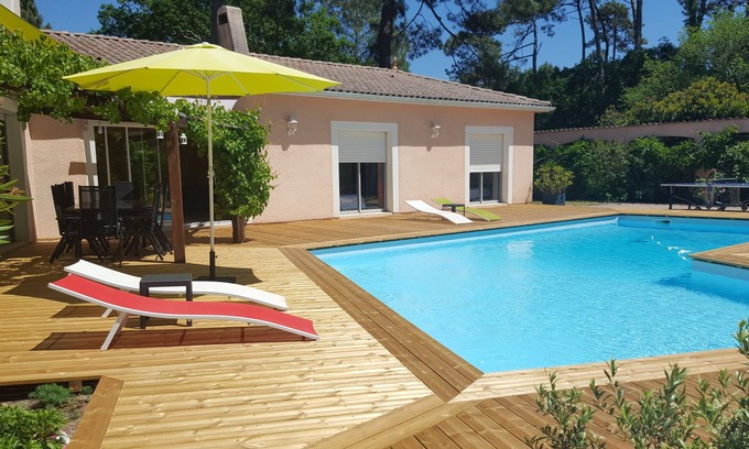 Pyla-sur-Mer Villa | PYLA SUR MER, BEAUTIFUL VILLA SWIMMING POOL 200M FROM THE BEACH 10 PERS PETANQUE COURT
