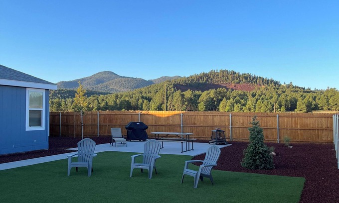Williams House | Quiet downtown neighborhood w/mountain views, private turfed backyard, A/C & W/D
