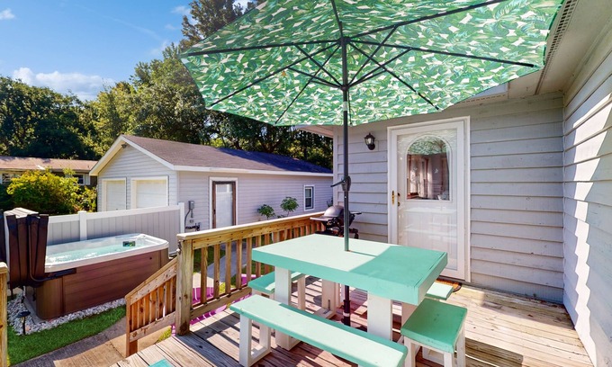 Supply House | Quiet house close to the beach w/private hot tub, dog-friendly yard, game room