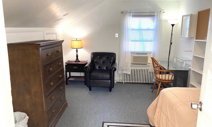 Medford Apartment | Quiet Room with AC & Private Half Bath