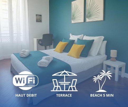 La Madeleine Apartment | Rêve Bleu de Nice - Terrace - Beach & Tram 5 min