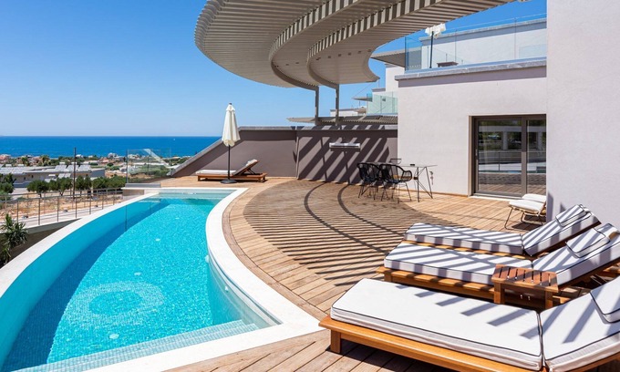 Old Hersonissos Villa | R 1315 Bliss - 2 Bedrooms Sea View Villa with Private Pool