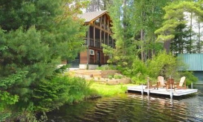 Rainbow Lake House | Rainbow Lake Front Retreat - Serenity Abounds!
