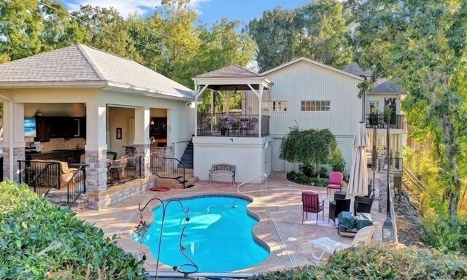 Jones Mills House | Rare Find: Lakefront, Private Dock, Pool, Outdoor Kitchen, Game Room