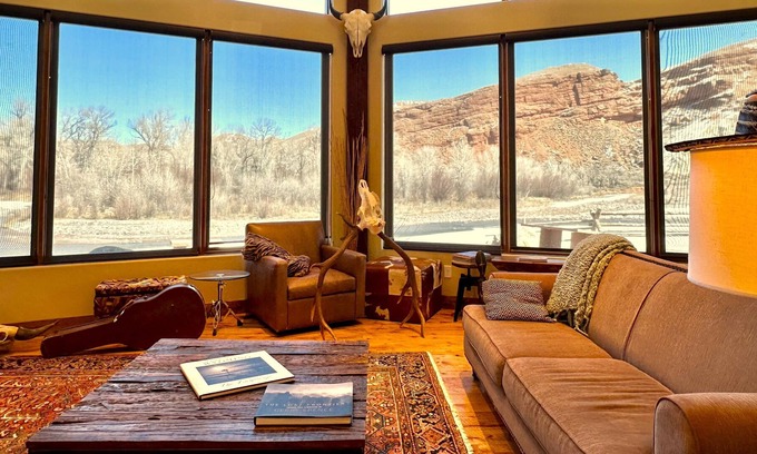 Dubois House | Red Cliffs, exclusive riverfront property, with freshwater swimming pond.