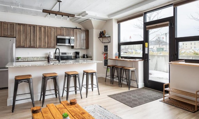 Traverse City House | Red Drive at the Elegant Grand Traverse Commons