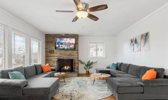 Fennville House | Red Rover | Hot Tub, Game Room, Lake Views!