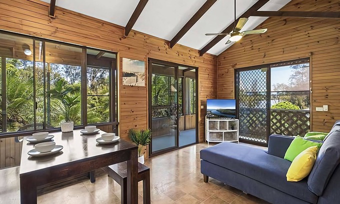 Mylestom Cabin | Relax in comfort and get back to nature in 1 of 4 waterside Cabins