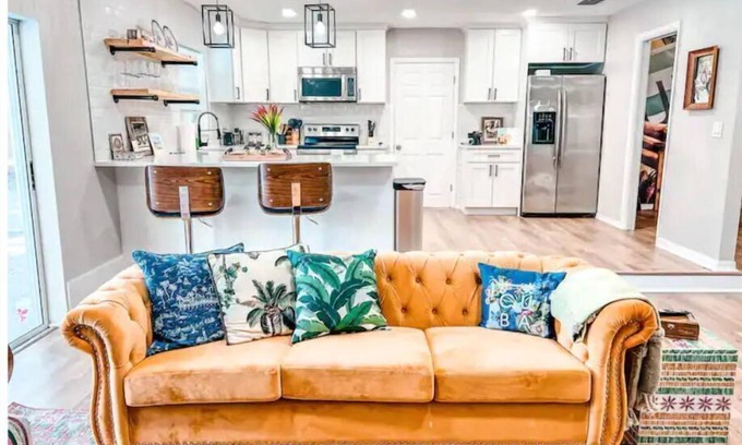 Bearss Plaza House | Relax in Style at Our 3BR/2BA Retreat with Private Pool|Game Room|Fire Pit|Yoga