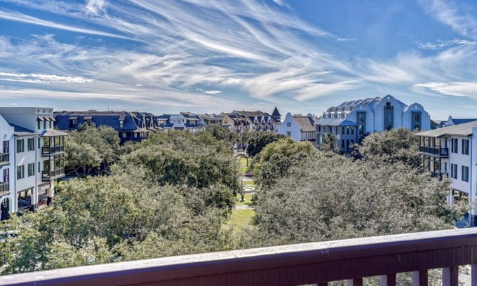 Rosemary Beach Condo | Relax in the heart of Rosemary in this elegant condo overlooking the town square