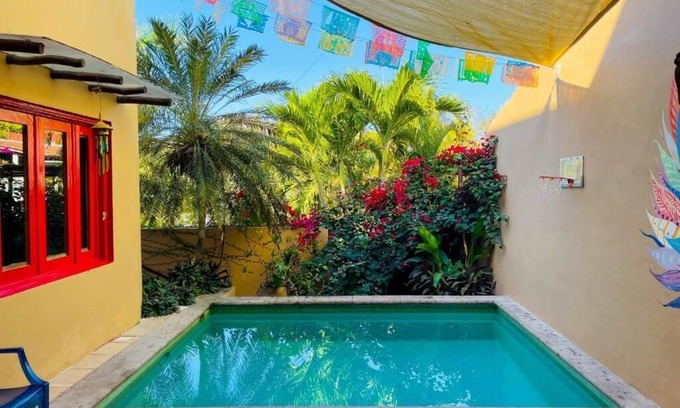 Sayulita House | Relax in the private pool, chill out in the palapa or walk to the beach or Plaza
