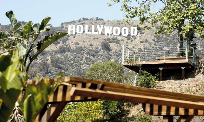 Hollywoodland House | Relax On The Spacious Deck and Enjoy The Hollywood Sign and Lush Canyon Views
