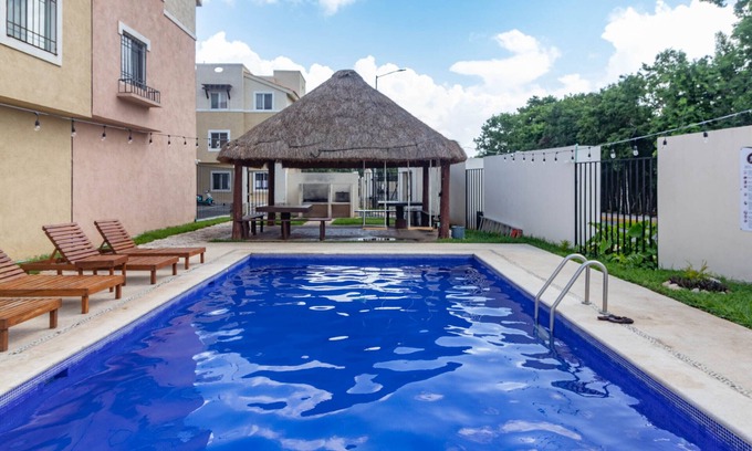 Puerto Juarez Apartment | ★Relaxed & Cozy Apt w/Pool 10 min from Beach, perfect for families (5Ppl)