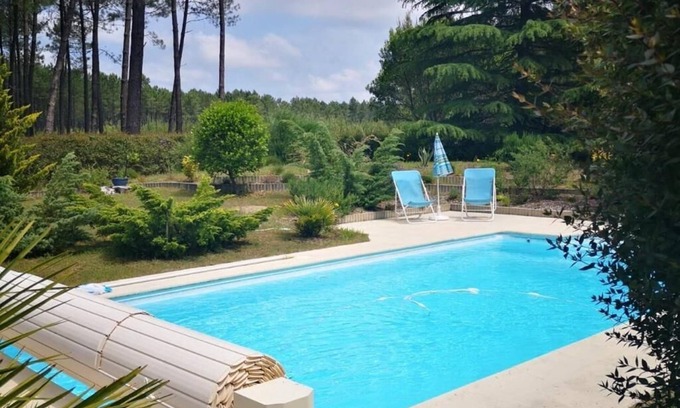 Linxe Villa | Relaxing family house with heated pool, 10 minutes from the beach