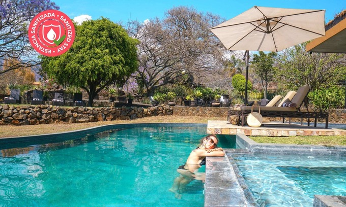 Tepoztlan House | Relaxing suite for two | Pool and restaurant