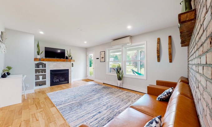 Penn Yan House | Relaxing two-story home with a deck, firepit, game room, & washer/dryer