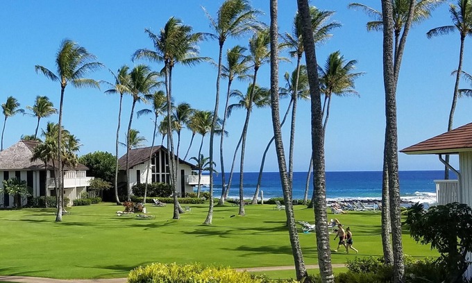 Poipu Condo | Remodeled Kiahuna Ocean View Condo with A/C, Close to the Beach! No cleaning fee