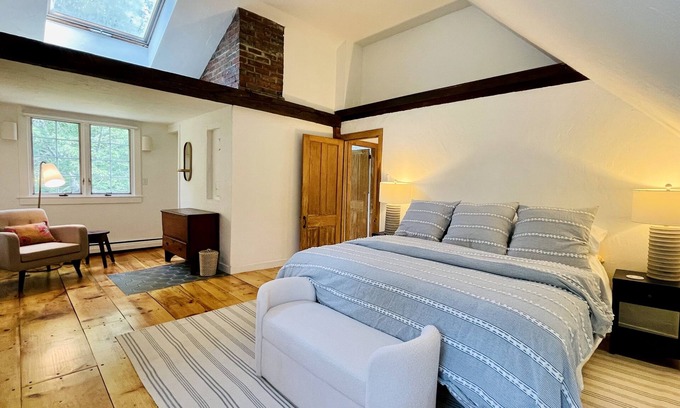 Strafford Other | Renovated 19th century farmhouse with swimming pond in private, bucolic setting
