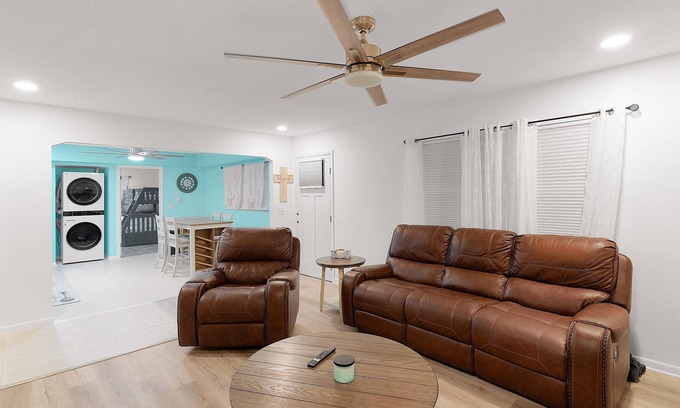 Belleview Cottage | Renovated cottage with updated appliances, wood fireplace, & W/D - dogs-friendly