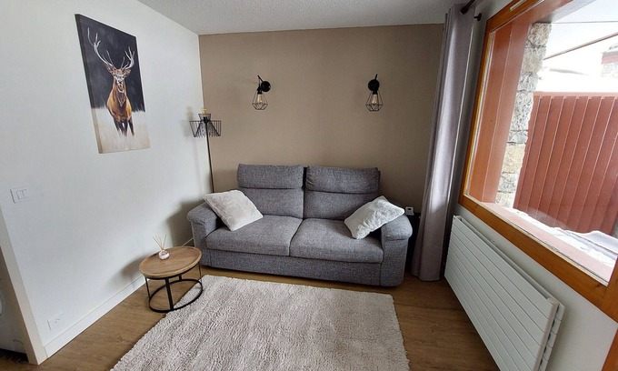 Belle Plagne Apartment | Renovated divisible studio in the heart of the resort with parking and WIFI