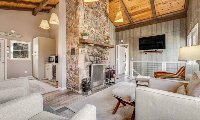 Charter Hills Ski Chalet | Renovated ski chalet with dual decks, firepit, grill, fireplace, & views