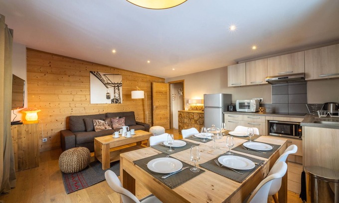 Tignes le Lac Apartment | Renovated Ski-in/Ski-out Apartment with Balcony, WiFi, and Stunning Views in Tignes Center