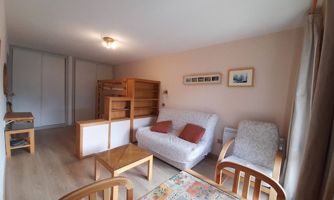 Aussois Apartment | Renovated Studio for 4 with Terrace and View in Aussois