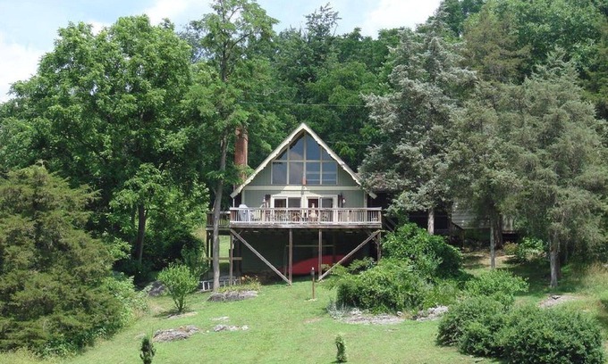 Luray Ski Chalet | Reserve now for your summer getaway. River access. Secluded.
