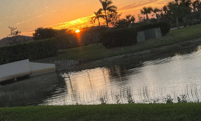 Pelican Preserve Condo | Resort Style 55+ Community! Includes golf cart and amazing sunset views!