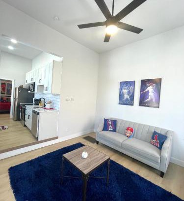 Near Southside Apartment | Retro Baseball Downtown Apartment