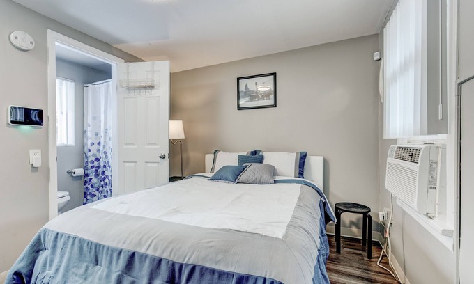 Arvada Apartment | Retro Chic Micro-studio in Heart of Downtown Olde Town Arvada | 85 Walk Score