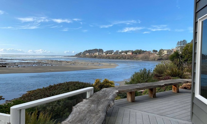 Yachats House | River Bend House, where the river meets the ocean! No Pet Rental.