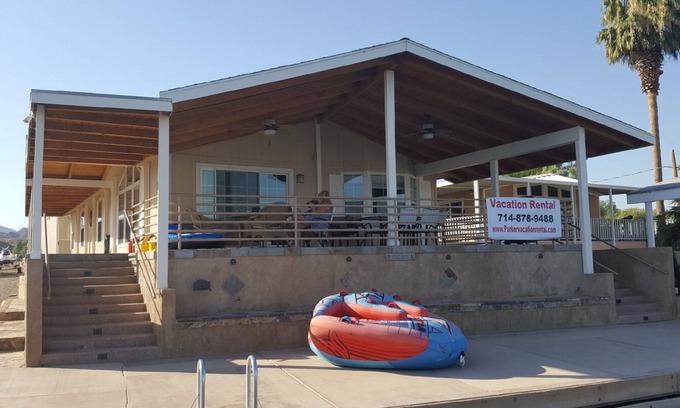 Parker Strip House | River Front Vacation dock home centrally located on The Famous Parker Strip AZ!