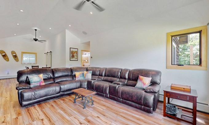 Stowe Area House | Riverfront house w/valley & distant mountain views, fireplace, w/d, wifi