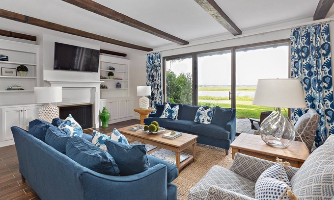 Sea Island House | Riverfront, Luxurious, Recently Renovated Home—2 Blks to Beach Club & Cloister
