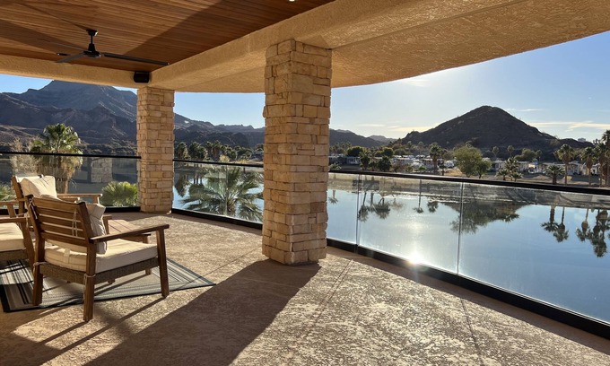 Parker Strip House | Riverfront with private dock, river views from every room & arcade games!