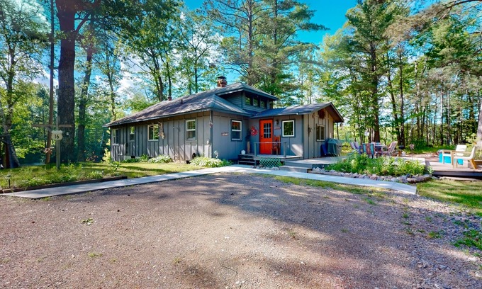 Manitowish Waters House | Riverside Home with Firepit, Gas Grill, and Washer/Dryer