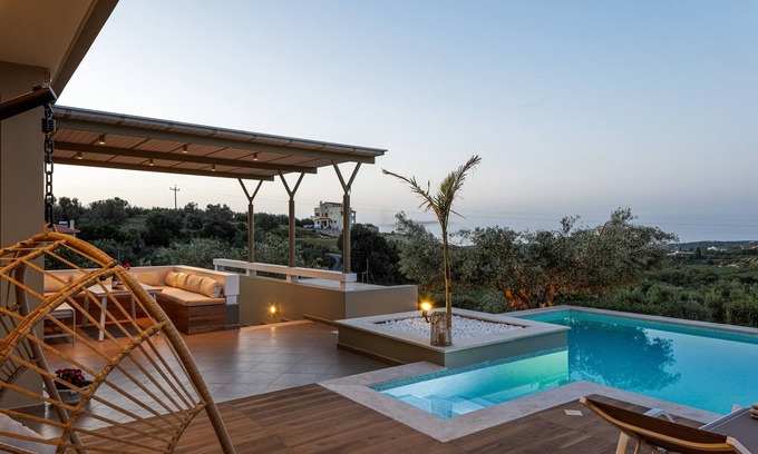 Agia Triada Villa | "Rizes Villa" with Private Heated Pool