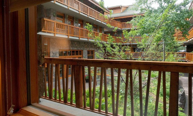 Banff Apartment | Rockies Room with Access to Grotto Hot Pools!