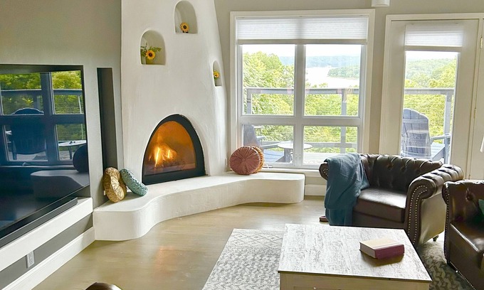 Rogers House | Rogers Retreat: Stunning Beaver Lake Views, Spacious Entertaining, 4 Fireplaces