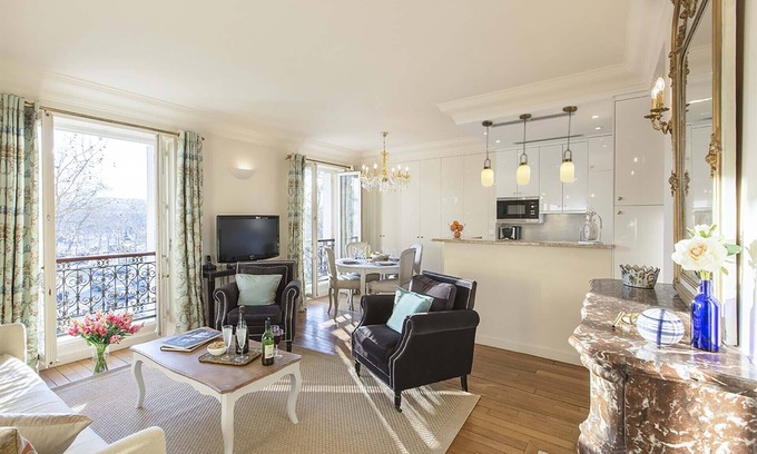 Quartier du Gros-Caillou Apartment | Romantic 2 Bed with Peekaboo Eiffel View in Foodie Heaven