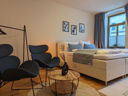 Hilbersdorf Apartment | Royal Apart Chemnitz 1 - Terrasse nahe Zeisigwald