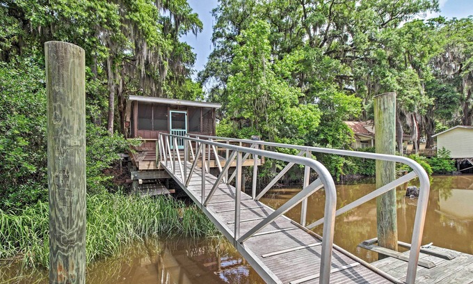 Midway Cottage | Rustic Midway Retreat w/ Deck & Creek Access!