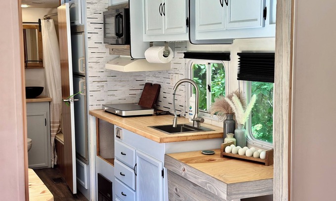 Fairview House | Rustic Remodeled Camper on Mini Farm with Farm Fresh Eggs