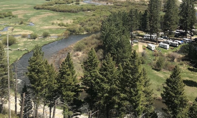 Ravalli County RV Rental | RV Spot #2 , 50 amp pull through , up to 65 feet
