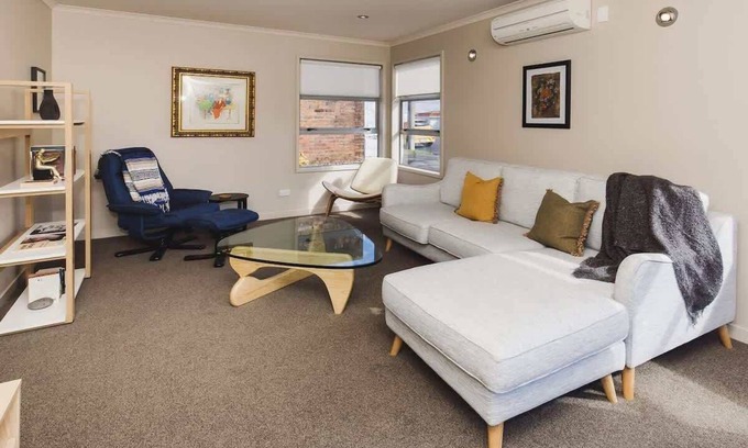 New Plymouth Apartment | Sail-Shaped Townhouse in New Plymouth