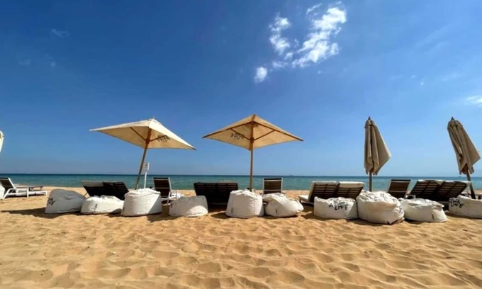 Ain Sokhna Ski Chalet | Salty Sea life - 2 bedroom wide pool view at Azha