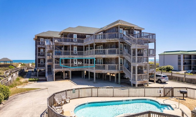 Kill Devil Hills Condo | Sand Flee: Oceanfront condo, first level, awesome ocean views, community pool
