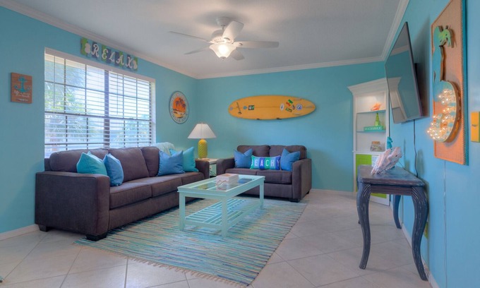 St. Augustine Beach Condo | Sandy Feet Retreat, 3 Beds, Walk to Beach, Shops & Pier, Beach Items Included